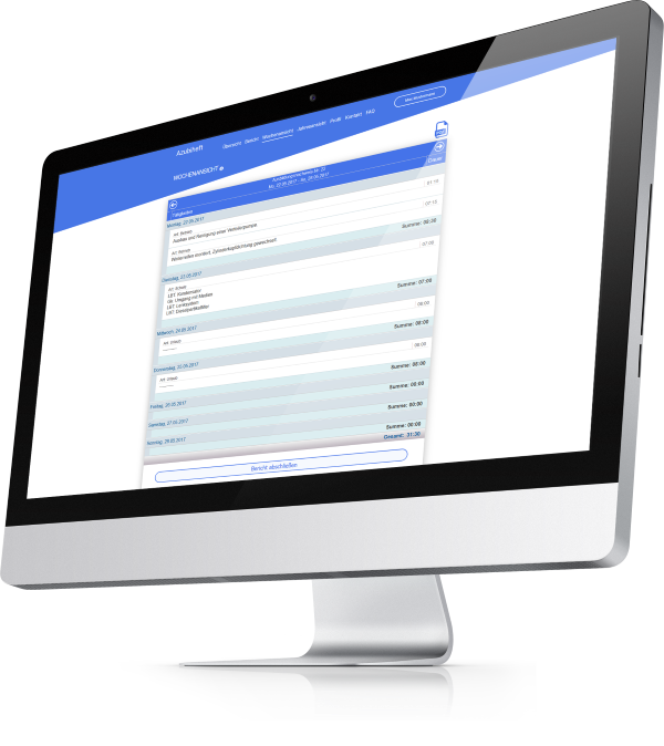 Berichtsheft kann bequem über einen PC verwaltet werden